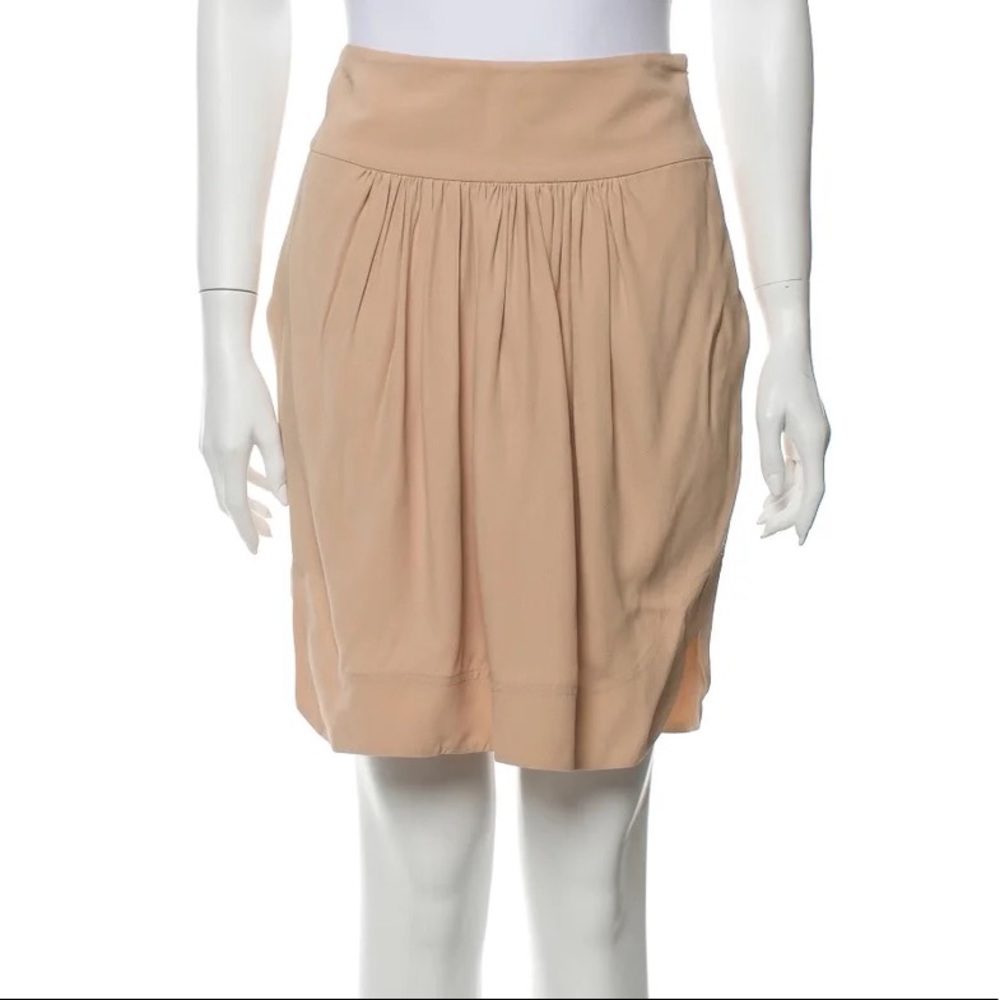By Malene Birger New pleated mini skirt round hem in‎ beige women XS